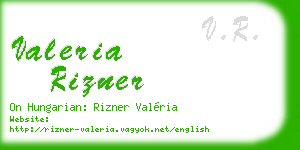 valeria rizner business card